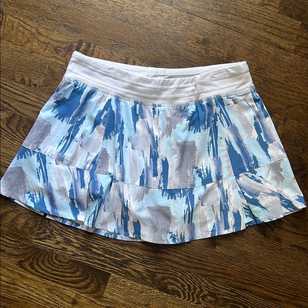 Tasc Stylish Blue and White brushstrokes Women's tennis Skirt